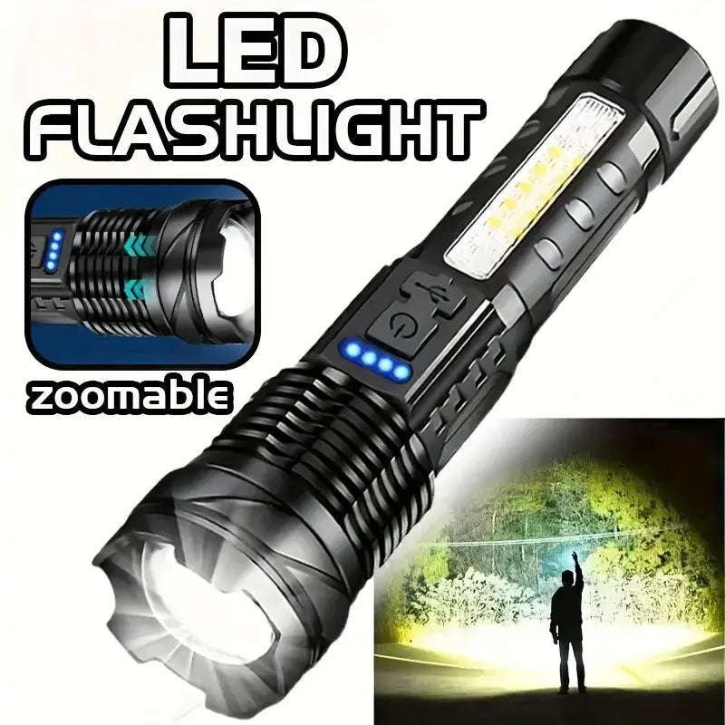 Nueva Linterna LED Recargable Todo Terreno-Ilumina todo tu vecindario